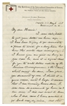 Clara Barton Autograph Letter Signed to Dr. Harriet N. Austin, a Pioneer in Women's Health -- ''...he is...declared to be, 'incurable', all of which I do not take at its full value...''